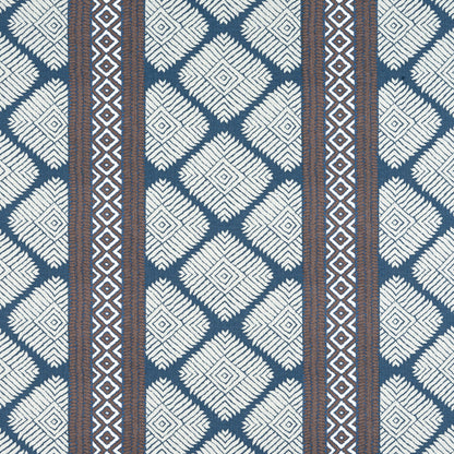 Austin Fabric by Thibaut in Brown & Navy (F913252)