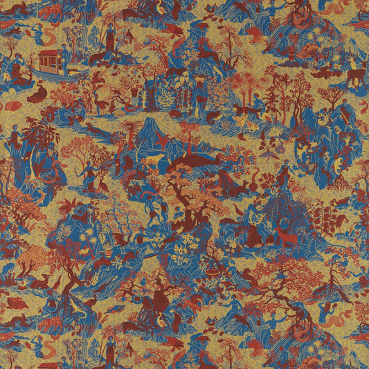 Avalonis Como Blue/Koi mural by Zoffany