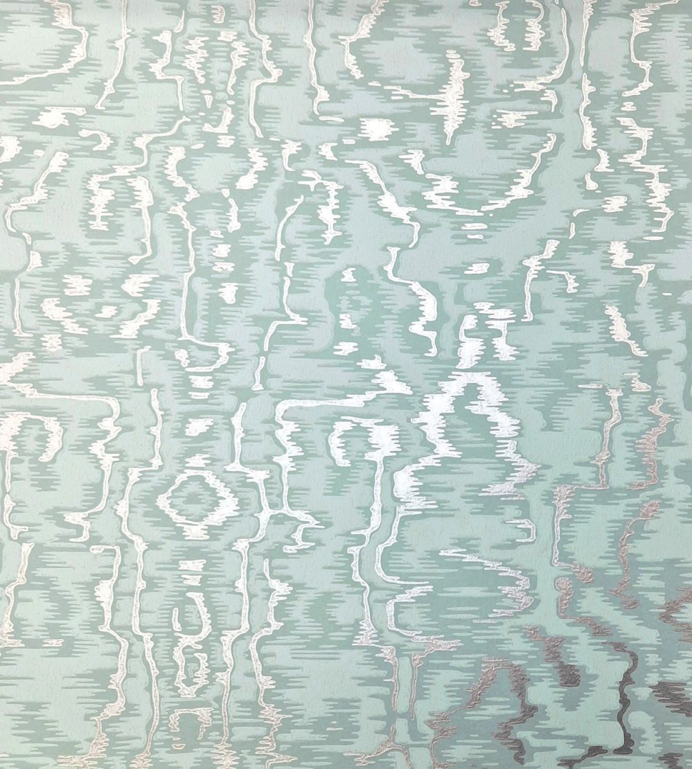 Avington Wallpaper by 1838 Wallcoverings Duck Egg Blue