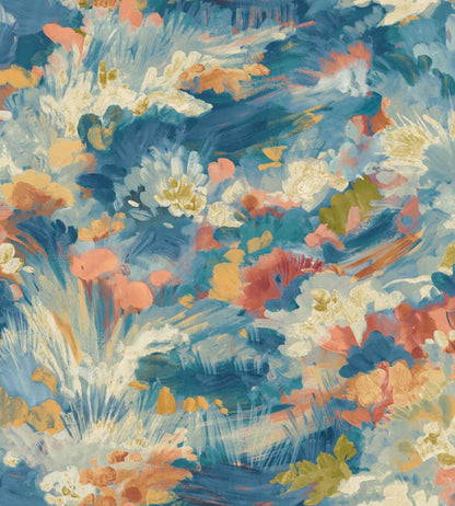 Awaken Wallpaper by Ohpopsi Indigo Blush