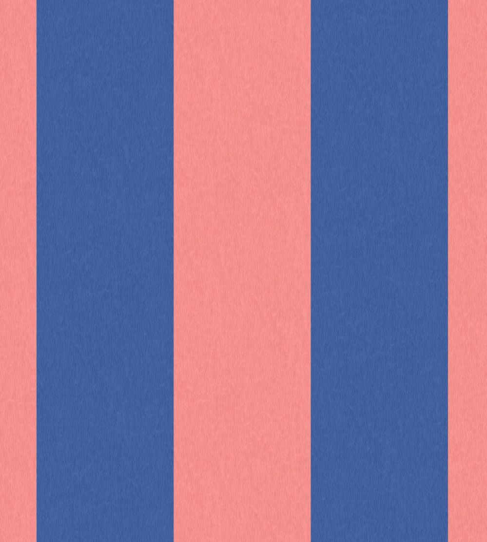 Awning Stripe Wallpaper by Woodchip & Magnolia Electric Blue
