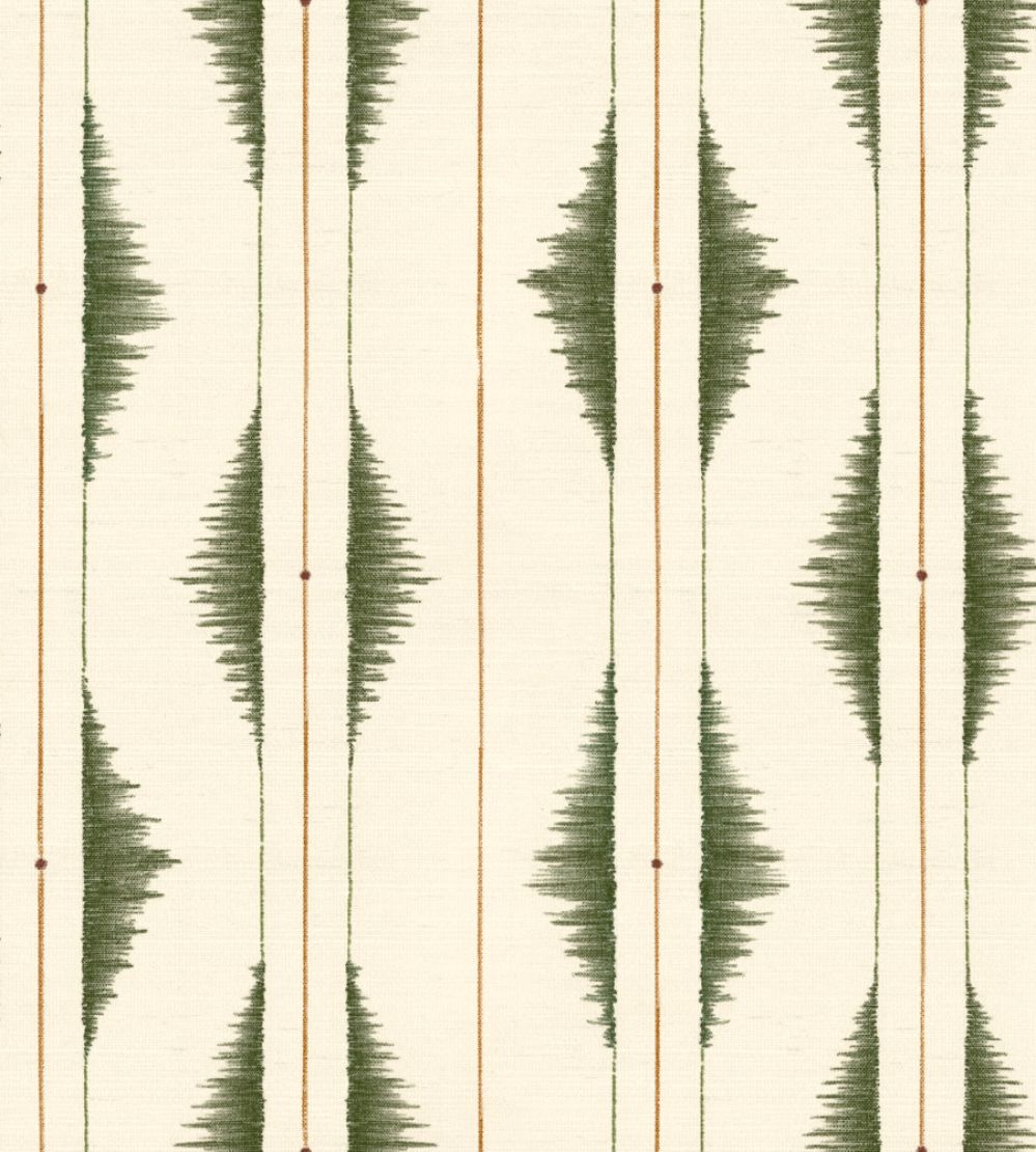 Azilal Embroidery Wallpaper by Coordonne Leaves