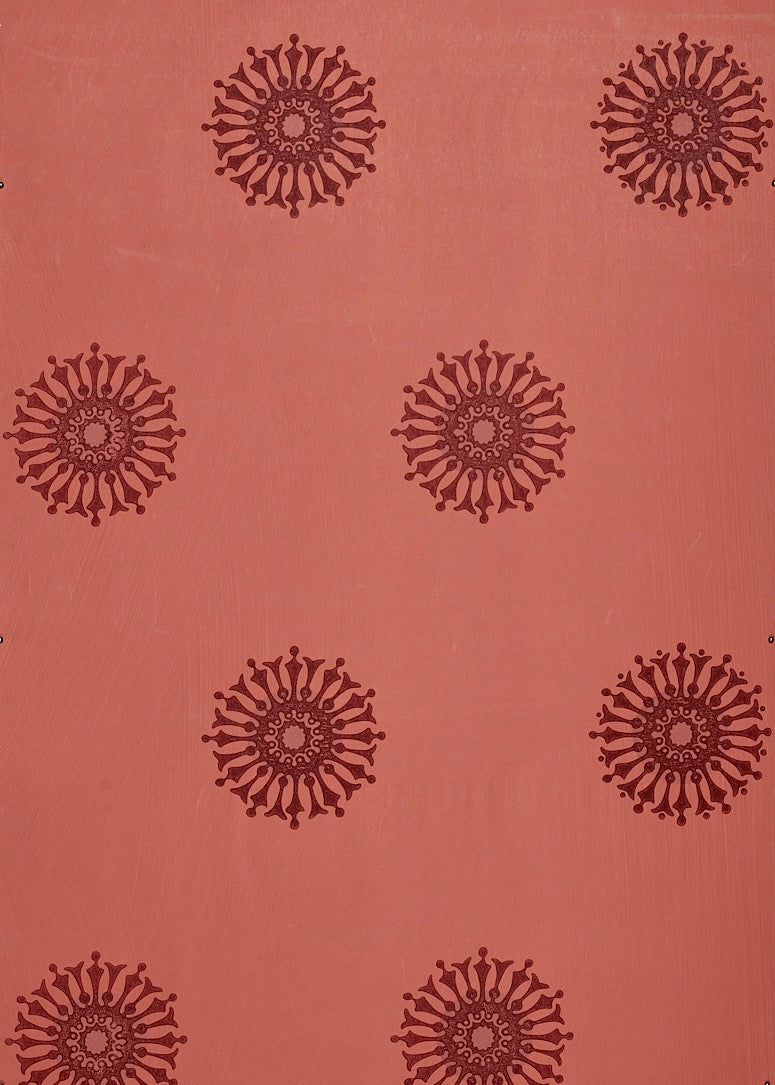 Aztec Wallpaper by Watts 1874 in Mayflower Red
