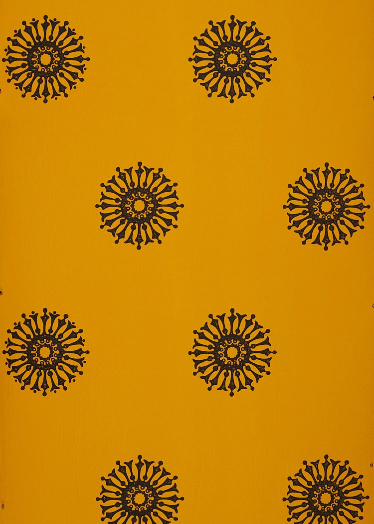 Aztec Wallpaper by Watts 1874 in Orange Sunburst Black