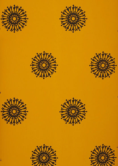 Aztec Wallpaper by Watts 1874 in Orange Sunburst Black