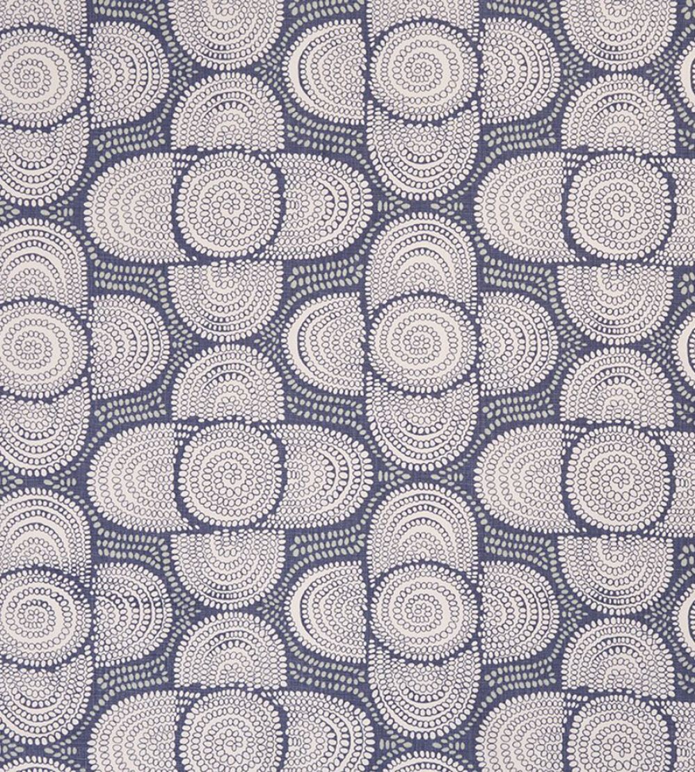 Azteque Fabric by Christopher Farr Cloth Indigo