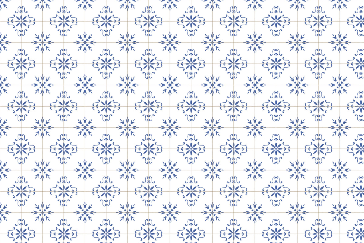 Azulejo Blue mural by Hovia