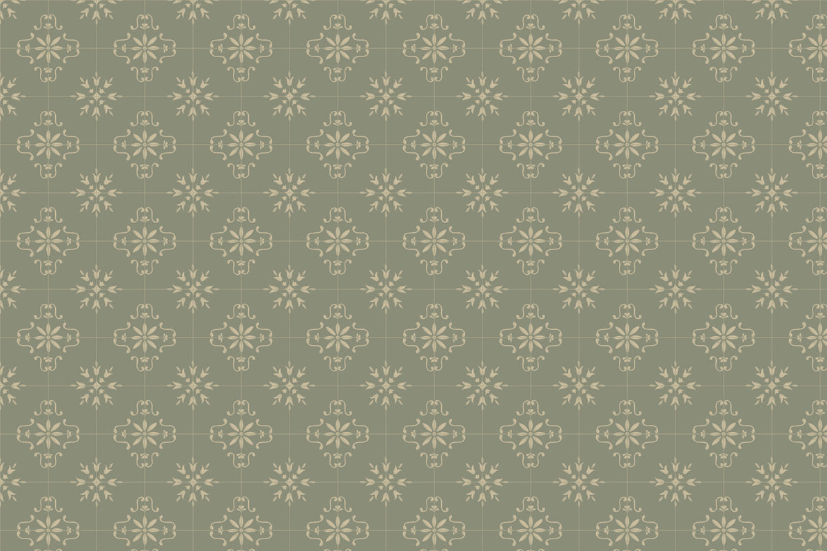Azulejo Dark Green mural by Hovia