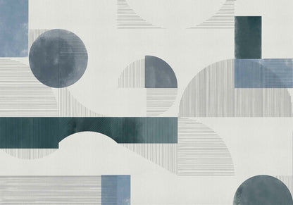 Azulejos mural by Coordonné in Blue, flat pattern view
