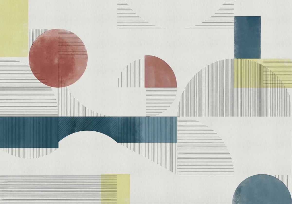 Azulejos mural by Coordonné in Multi, flat pattern view
