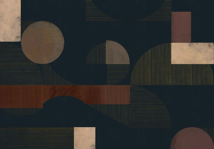 Azulejos mural by Coordonné in Navy, flat pattern view