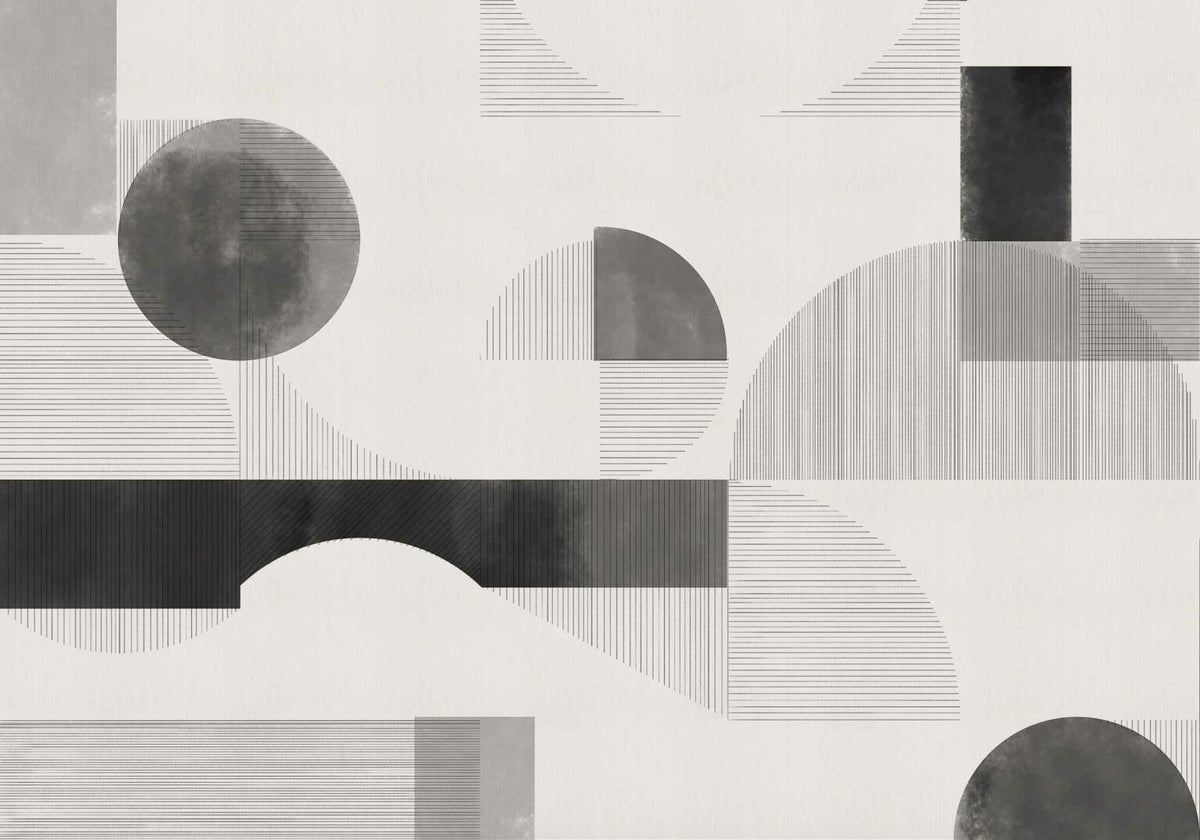 Azulejos mural by Coordonné in Off, flat pattern view