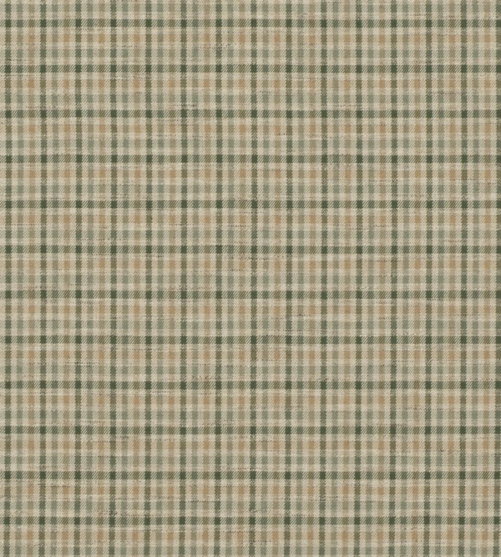 Babington Check Fabric by Mulberry Home Green/Sand