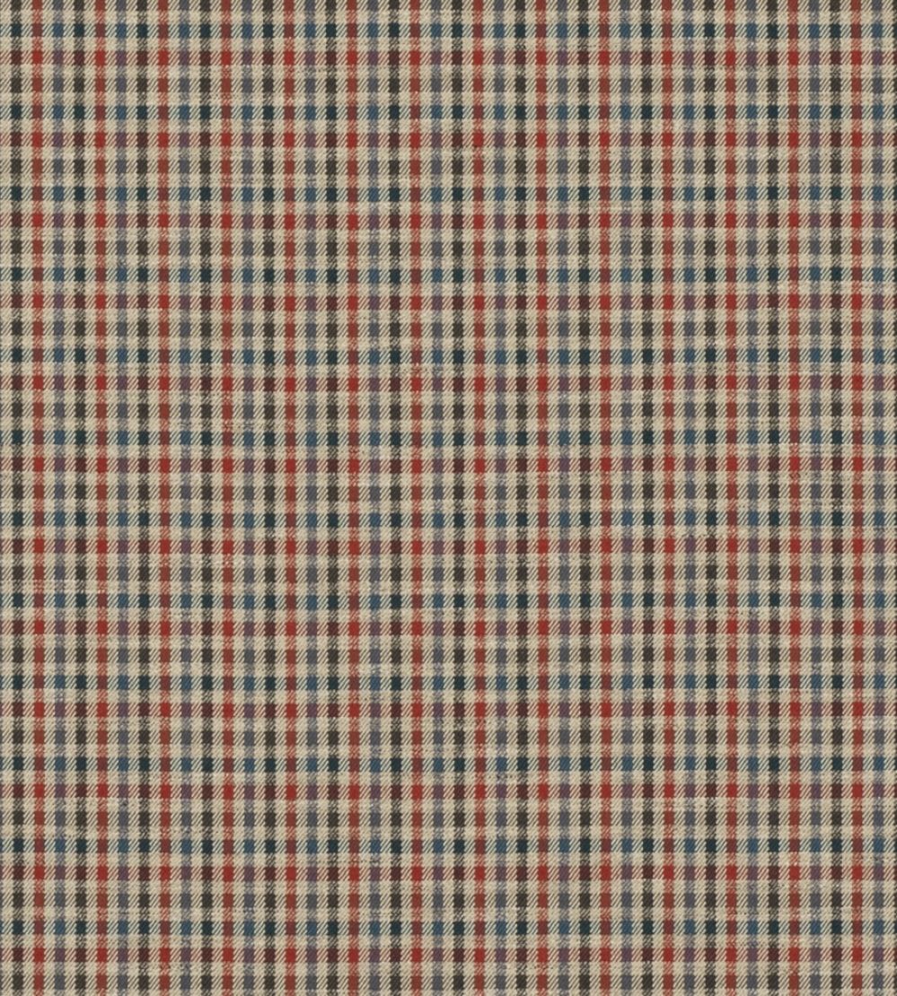Babington Check Fabric by Mulberry Home Red/Blue