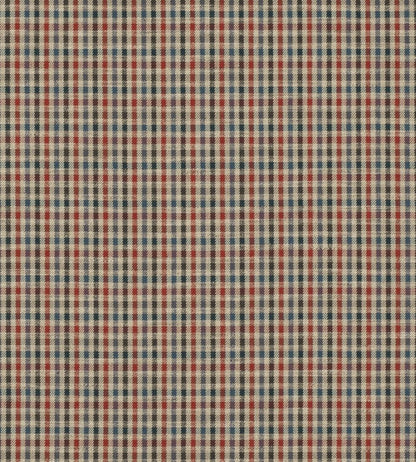 Babington Check Fabric by Mulberry Home Red/Blue