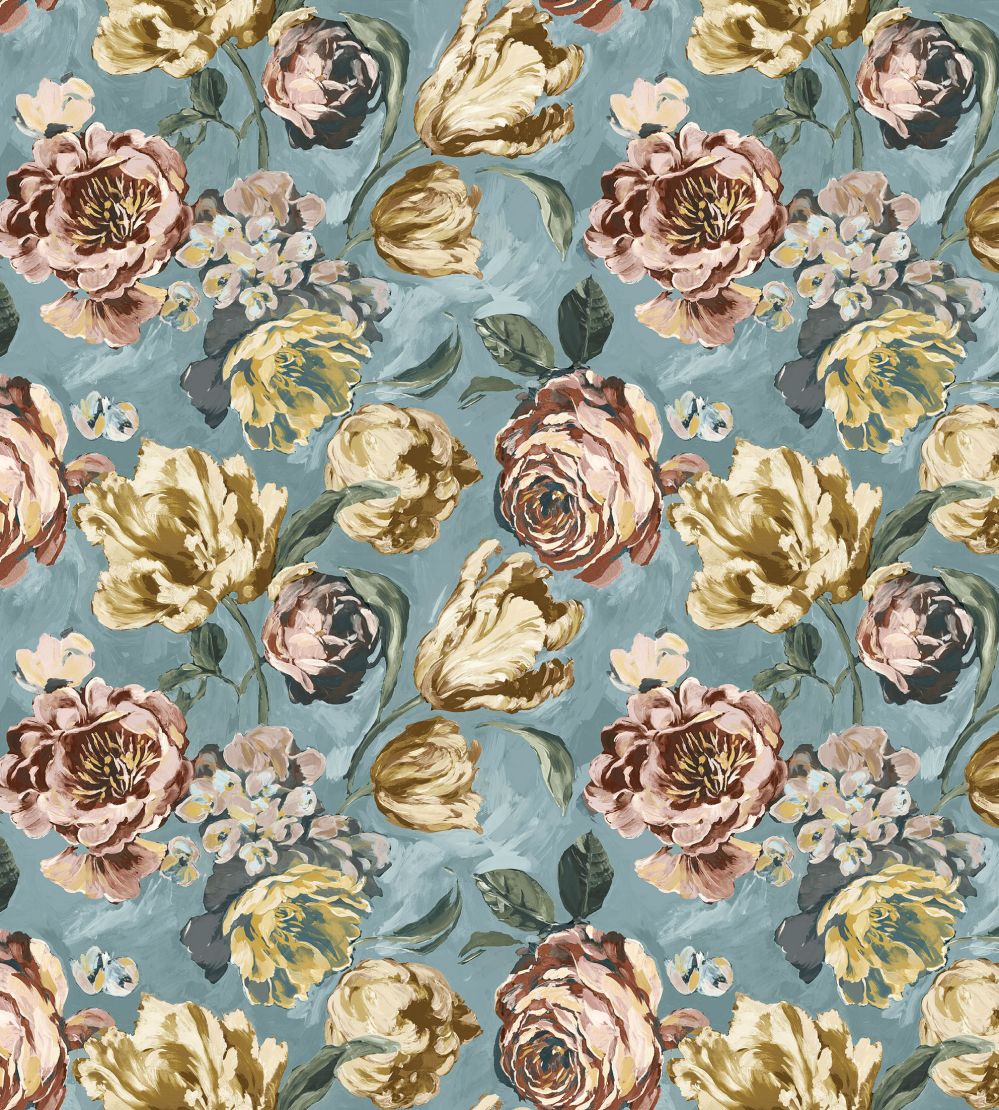 Baby Bronte Fabric by Arley House Duck Egg