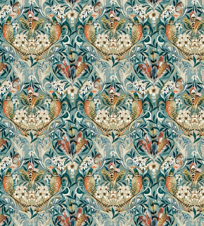 Baby Rostherne Fabric by Arley House Aqua
