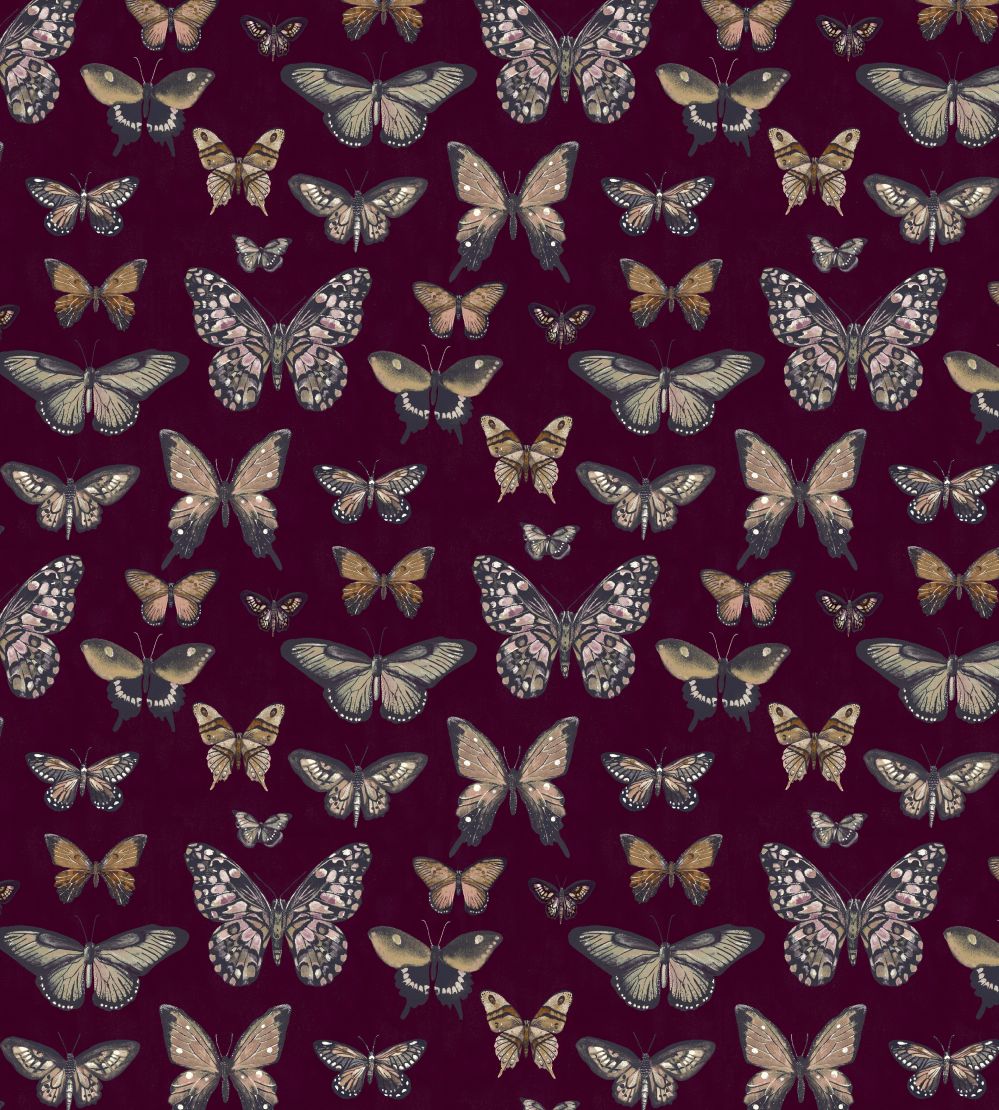 Baby Taman Fabric by Arley House Claret