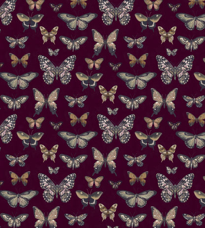 Baby Taman Fabric by Arley House Claret