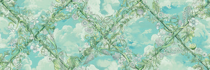 Babylon Sky Green mural by Rebel Walls