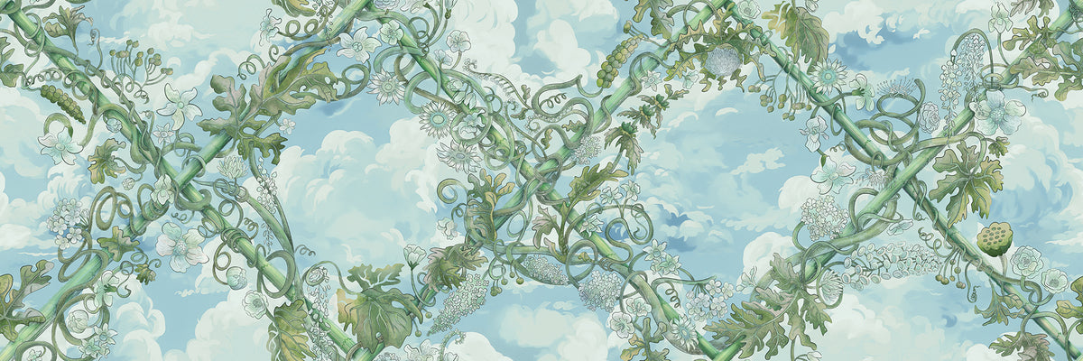 Babylon Sky Sky mural by Rebel Walls