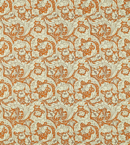 Bachelors Button Fabric by Morris & Co Burnt Orange/Sky