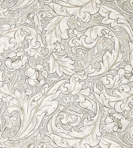 Bachelors Button Wide Width Fabric by Morris & Co Light Grey/Linen