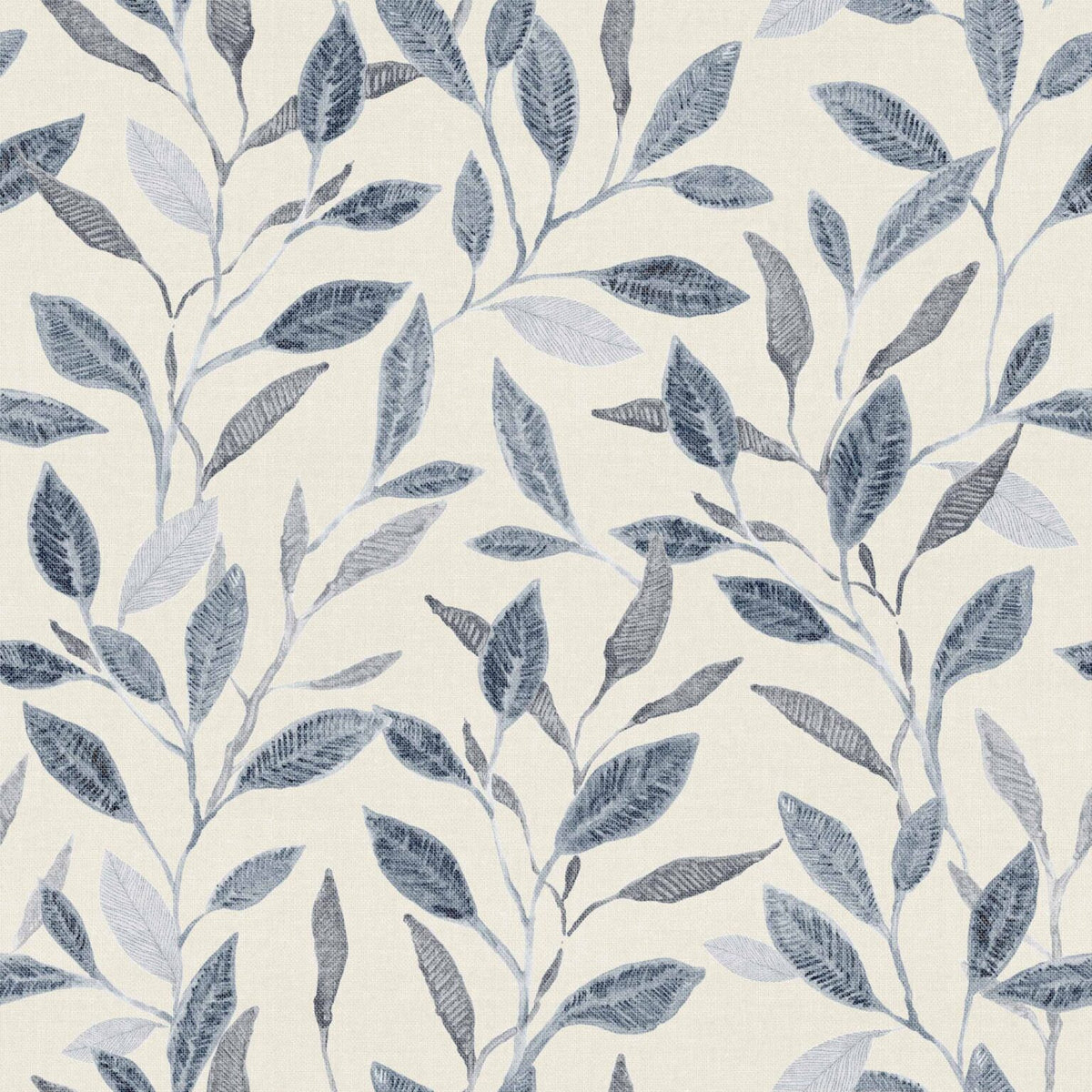 Bagru wallpaper by Coordonné in Ice, flat pattern view