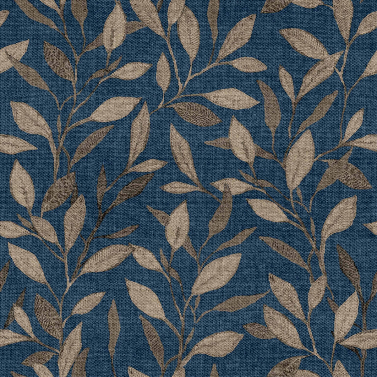 Bagru wallpaper by Coordonné in Indigo, flat pattern view