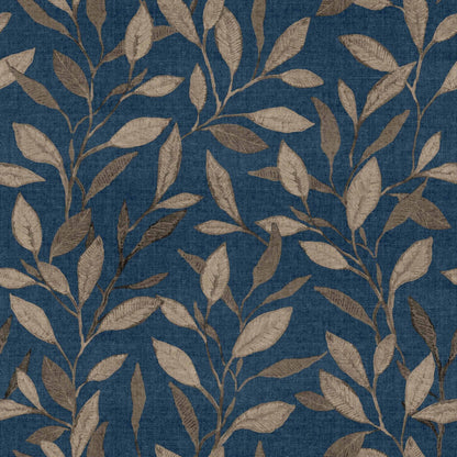 Bagru wallpaper by Coordonné in Indigo, flat pattern view