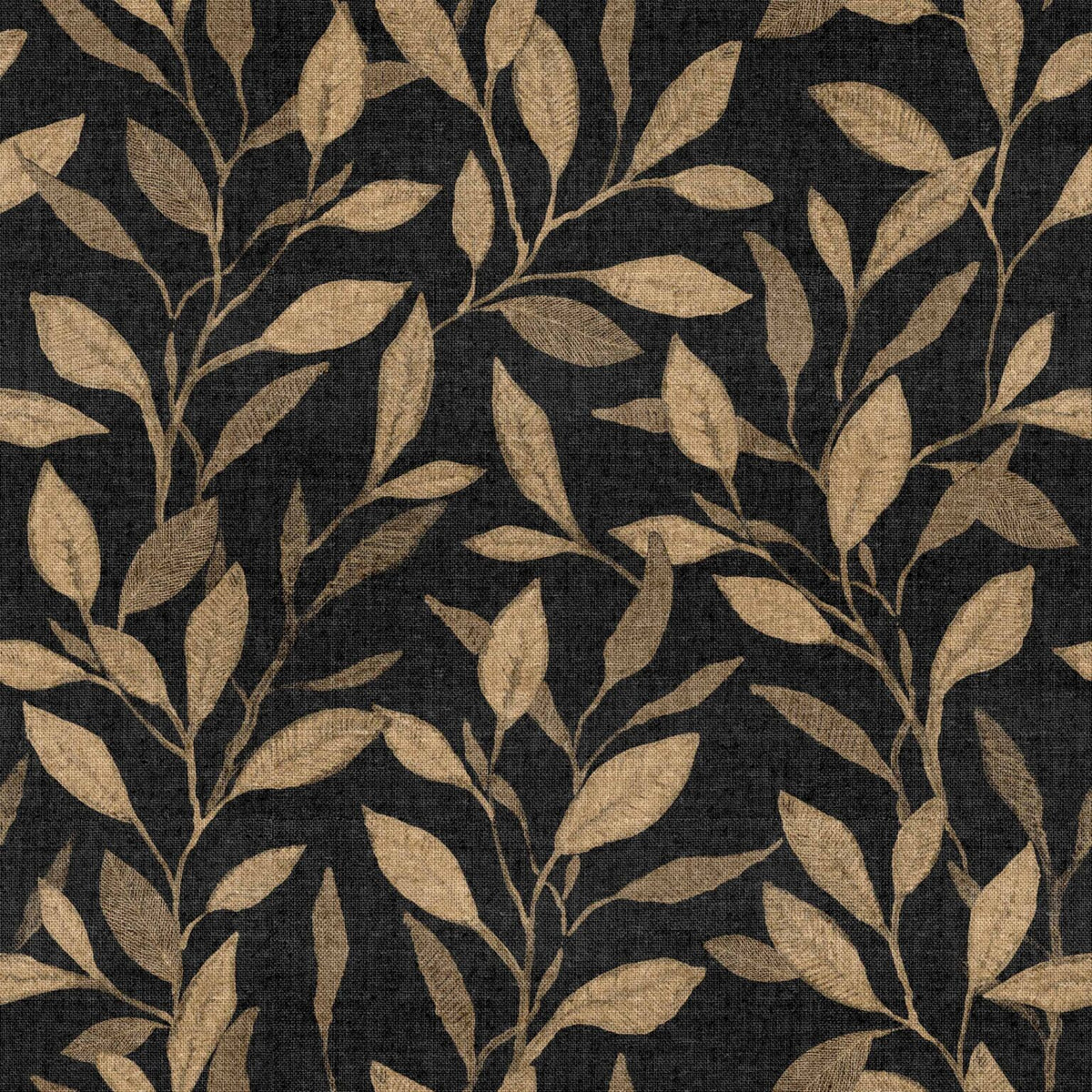 Bagru wallpaper by Coordonné in Onyx, flat pattern view