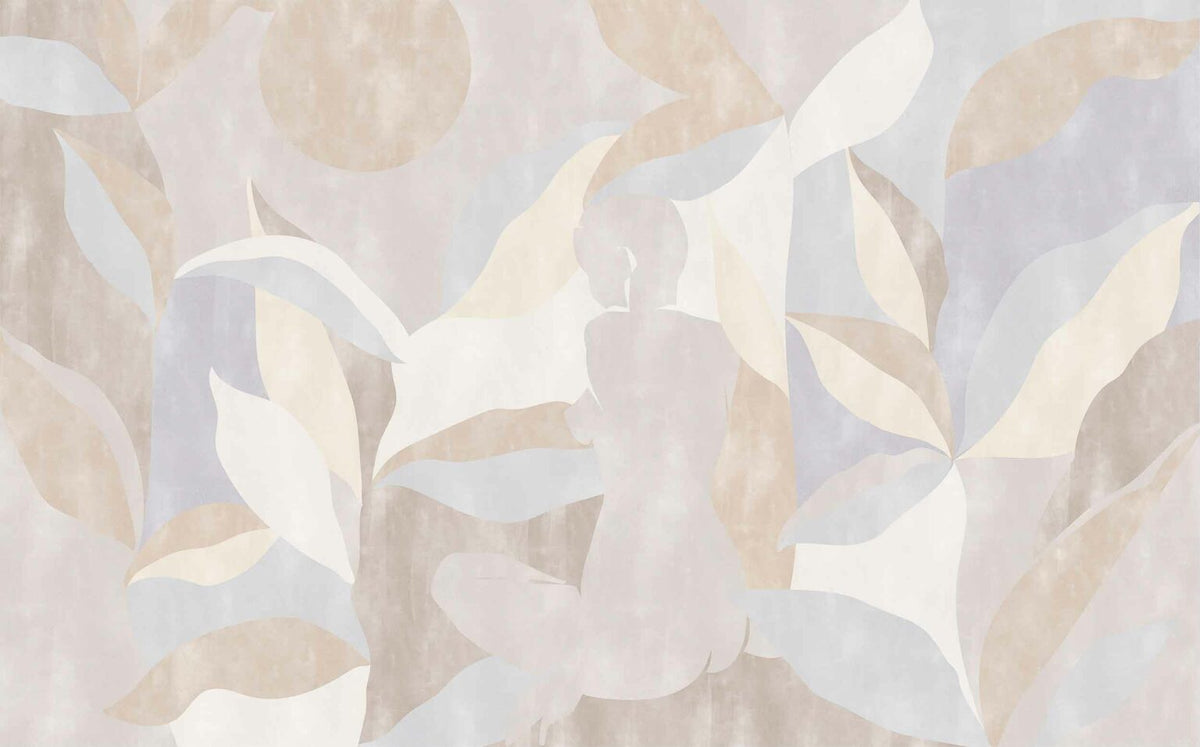 Bahir Dar mural by Coordonné in Beige, flat pattern view