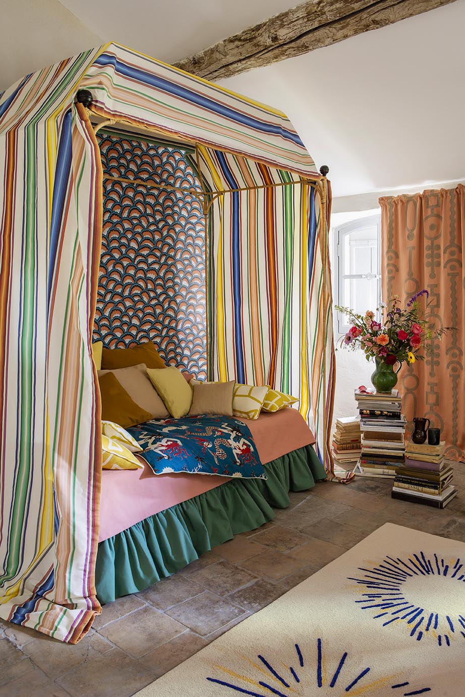 Bain de Soleil Fabric by Pierre Frey shown in a room setting (view 1)