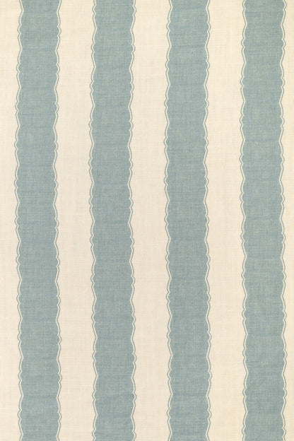 Balcony Stripe Fabric by Jean Monro in Heavenly Blue