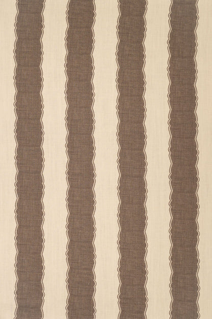 Balcony Stripe Fabric by Jean Monro in Thatched Roof Taupe