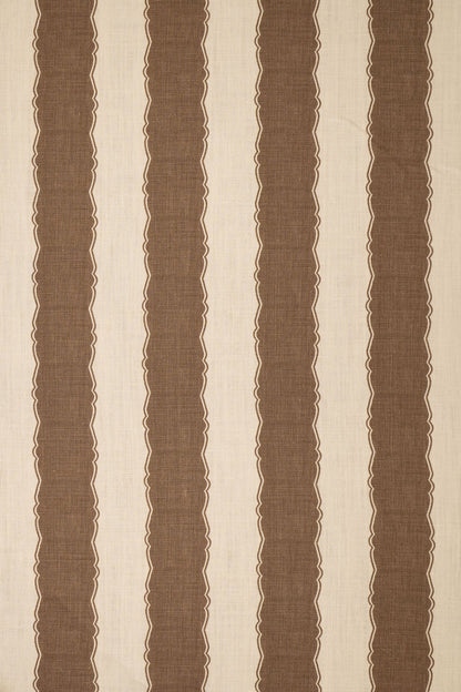 Balcony Stripe Fabric by Jean Monro in Unearthly Brown