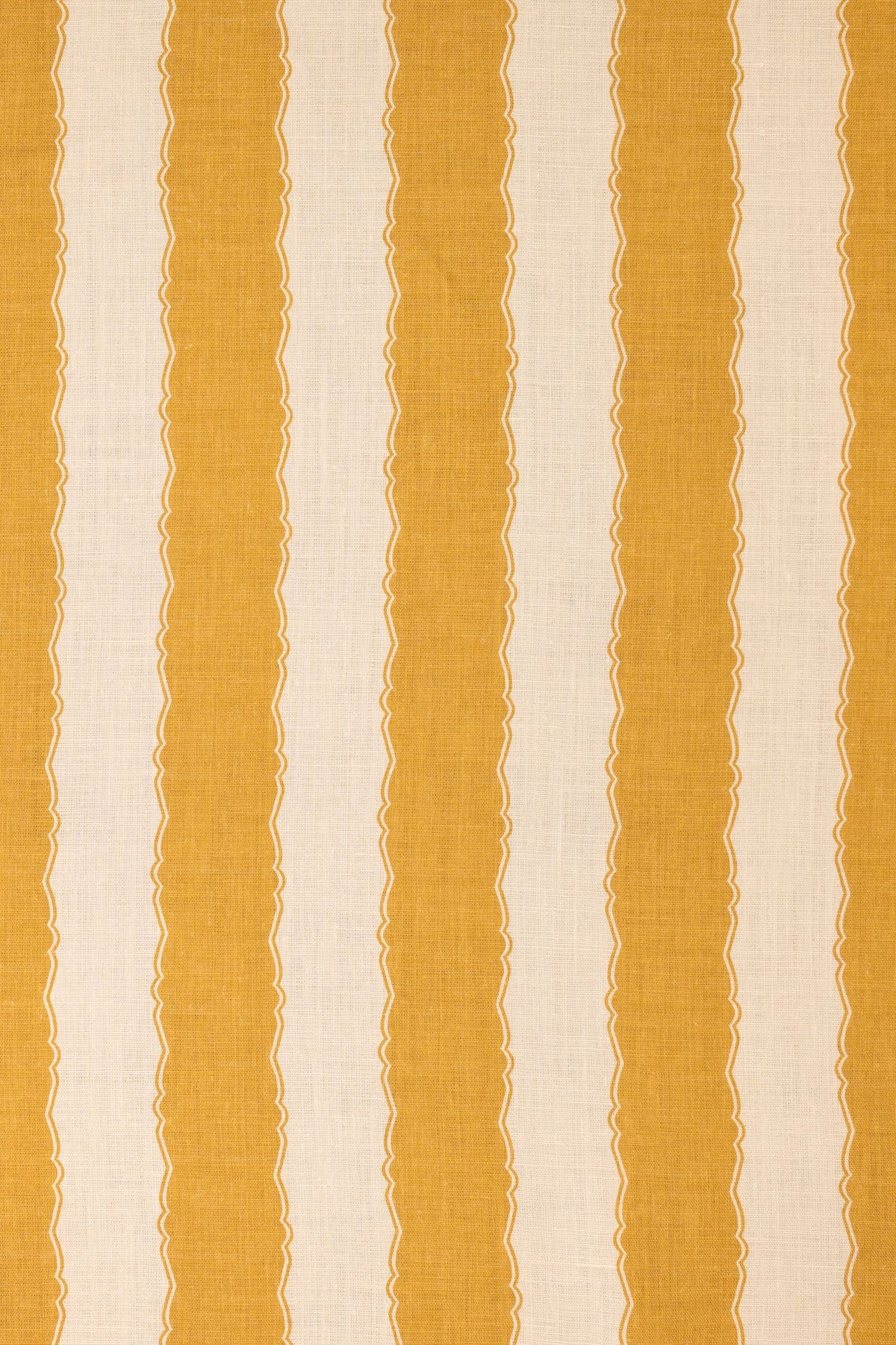 Balcony Stripe Indoor-Outdoor Fabric by Jean Monro in Haystack Yellow
