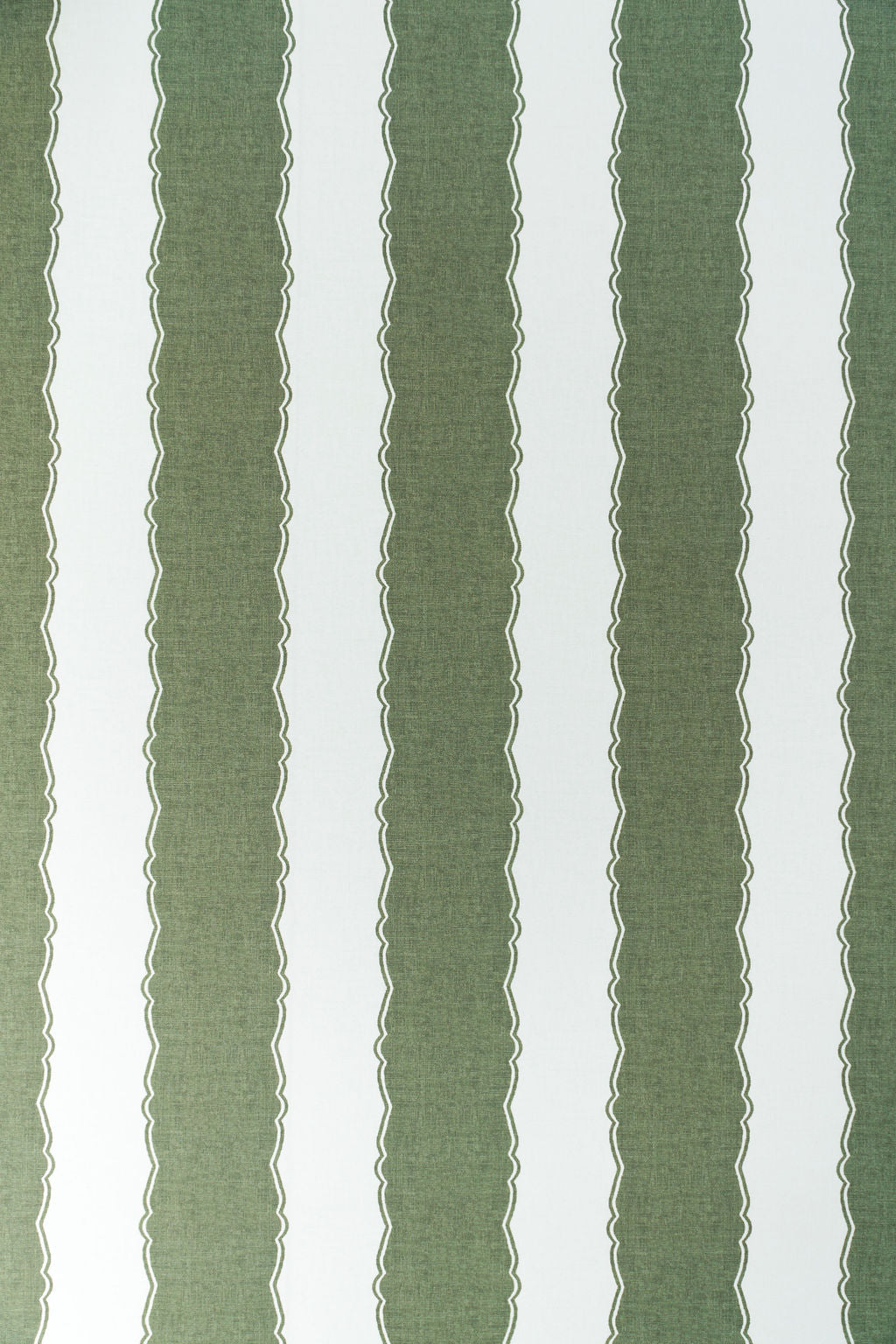 Balcony Stripe Wallpaper by Jean Monro in Green Olive