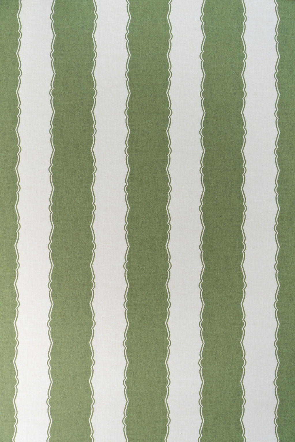 Balcony Stripe Wallpaper by Jean Monro in New Mown Green