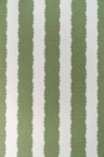 Balcony Stripe Wallpaper by Jean Monro in New Mown Green