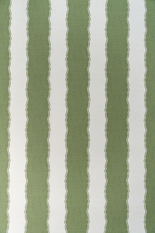 Balcony Stripe Wallpaper by Jean Monro in New Mown Green