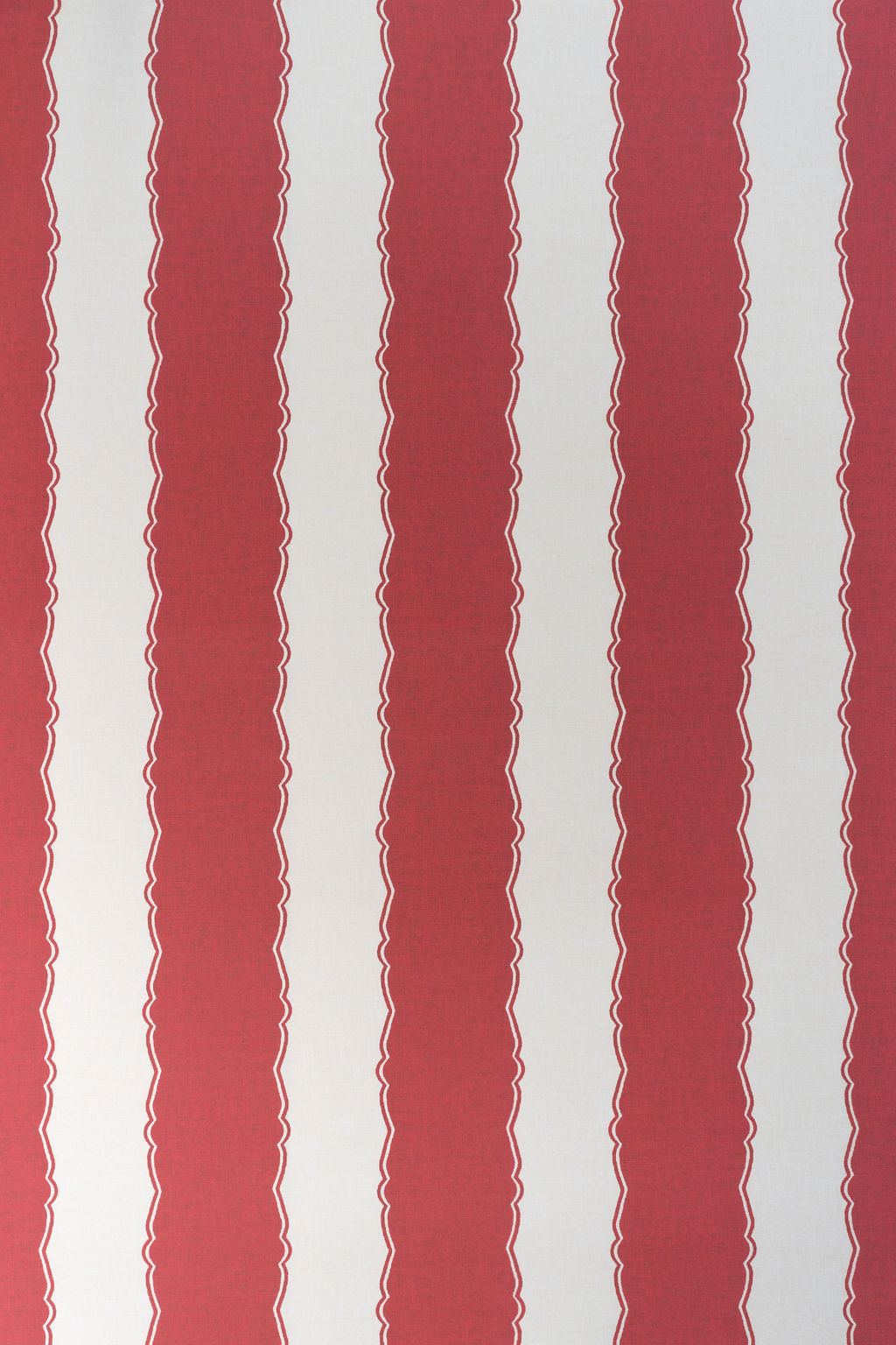 Balcony Stripe Wallpaper by Jean Monro in Pomegranate Red
