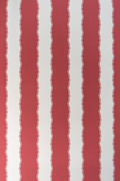 Balcony Stripe Wallpaper by Jean Monro in Pomegranate Red
