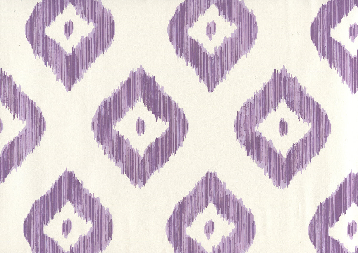 Bali Diamond Lilac on Almost White wallpaper by China Seas