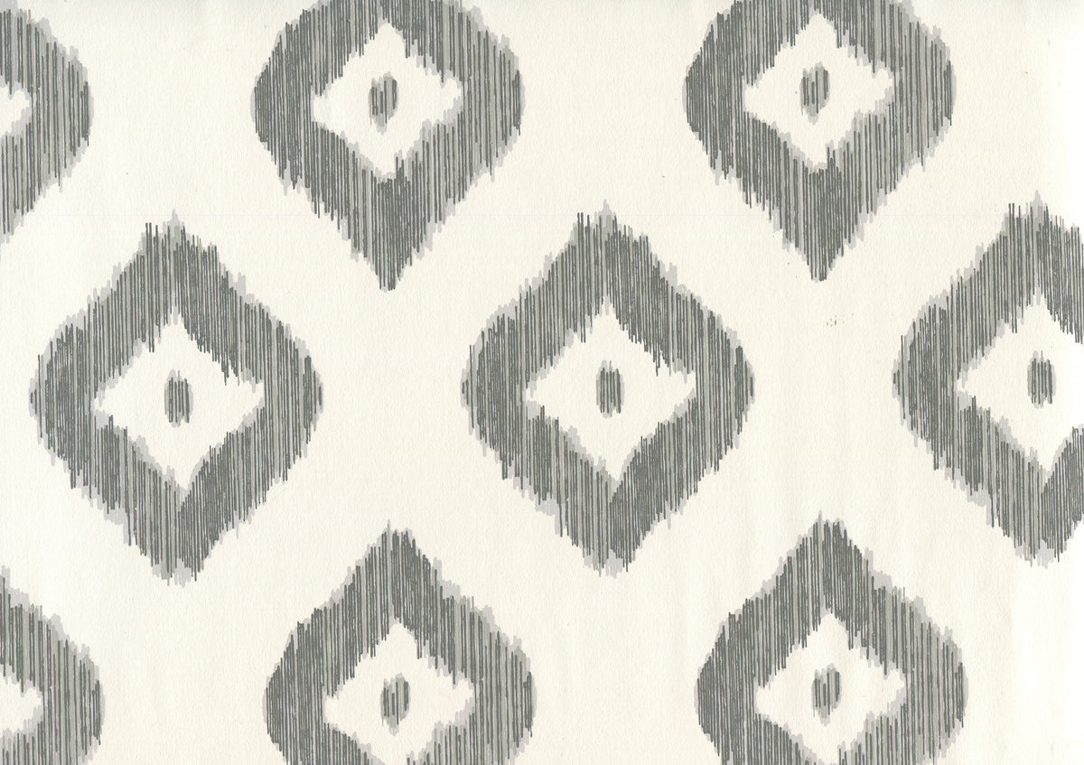 Bali Diamond Greys on Almost White wallpaper by China Seas