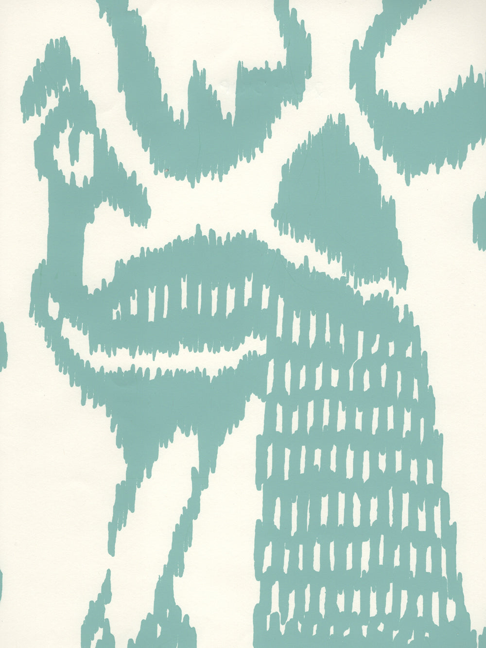 Bali Isle Turquoise on Almost White wallpaper by China Seas
