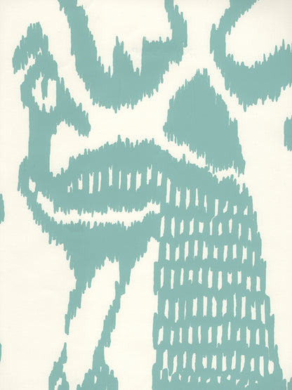 Bali Isle Turquoise on Almost White wallpaper by China Seas
