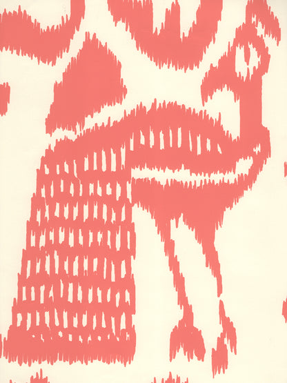 Bali Isle Salmon on Off White wallpaper by China Seas