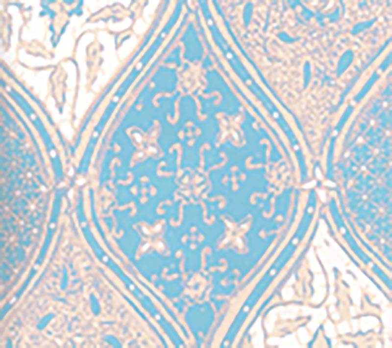 Balinese Batik New Blue Cream wallpaper by China Seas