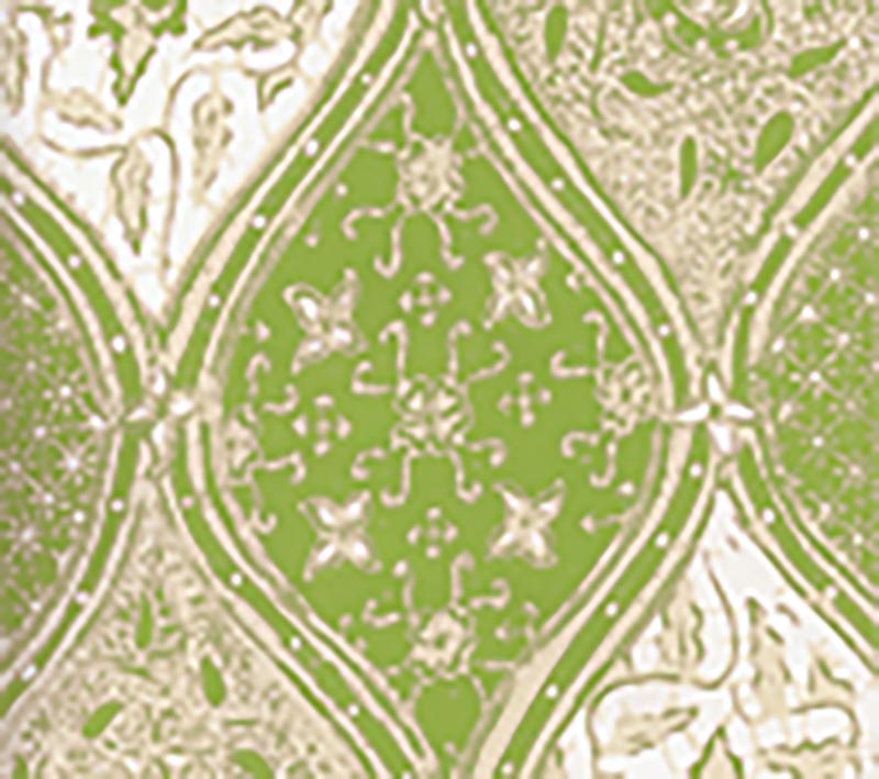 Balinese Batik New Green Cream wallpaper by China Seas